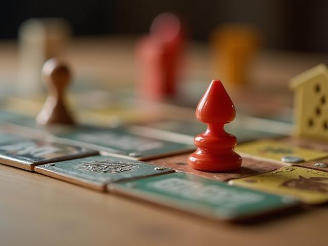 High-quality, visually stunning board game prototype pieces artfully arranged